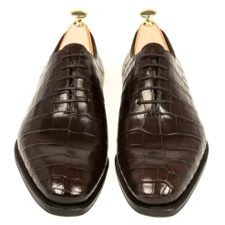 Alligator Shoes|Wholecut Oxford|Carmina ALLIGATORE SHOES 910 RAIN BROWN