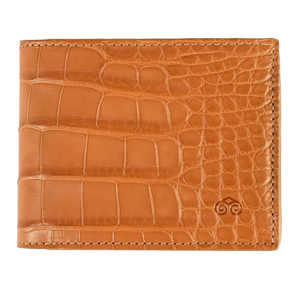 Wallet For Men|Carmina ALLIGATORE SLIM WALLET FOR MEN TANNED