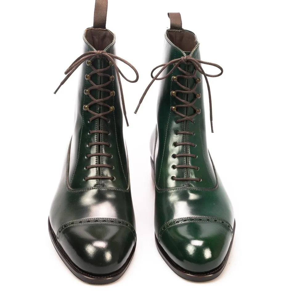 Cordovan Boots|Carmina BALMORAL CORDOVAN BOOTS 80092 ROBERT GREEN