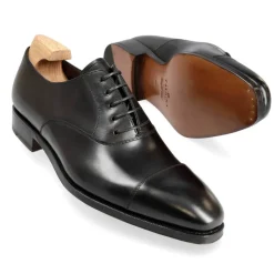 Cap Toe Oxfords|Carmina DRESS OXFORDS SHOES 80386 RAIN EEE BLACK