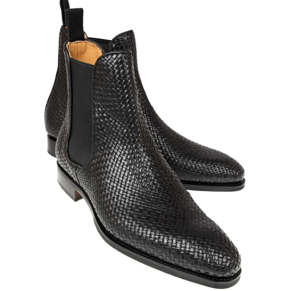 Chelsea Boots|Carmina BRAIDED CHELSEA BOOTS 80306 RAIN BLACK