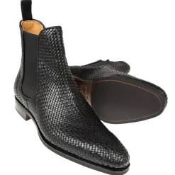 Chelsea Boots|Carmina BRAIDED CHELSEA BOOTS 80306 RAIN BLACK