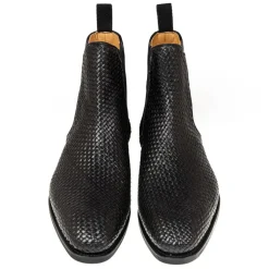 Chelsea Boots|Carmina BRAIDED CHELSEA BOOTS 80306 RAIN BLACK