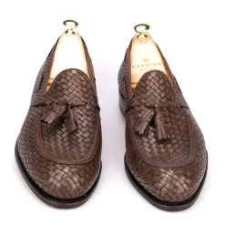 Tassel Loafers|Carmina BRAIDED TASSEL LOAFERS 80299 FOREST BROWN