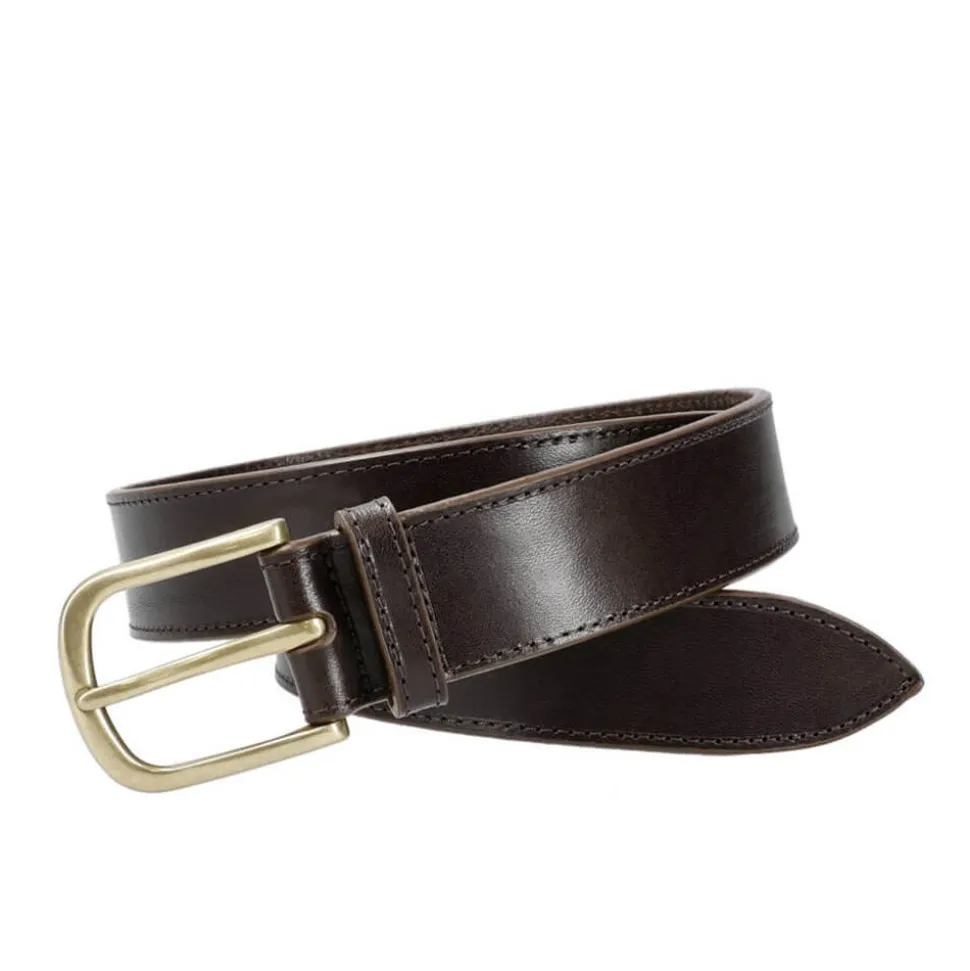 Men's Belts|Carmina BROWN COWHIDE BELT TESTADIMORO