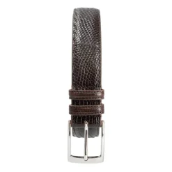 Men's Belts|Carmina LIZARD BELT BROWN