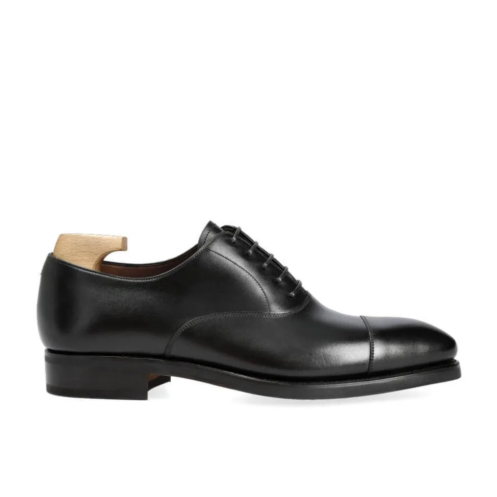 Cap Toe Oxfords|Carmina CAP TOE OXFORD SHOES 80386 RAIN BLACK