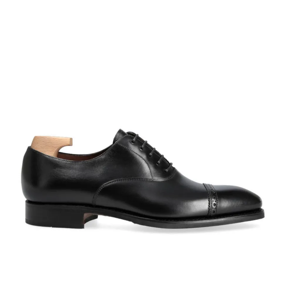 Cap Toe Oxfords|Carmina CAP TOE OXFORDS 80201 RAIN BLACK
