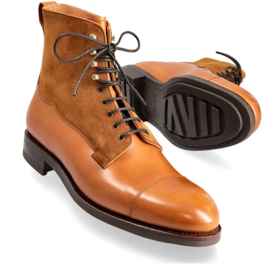 Cap Toe Boots|Men's Work Boots|Carmina CAPTOE WORK BOOTS 80791 OSCAR TANNED/TOBACCO