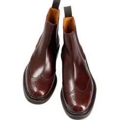 Women's Chelsea Boots|Carmina CHELSEA BOOTS 1665 OSCARIA BURGUNDY