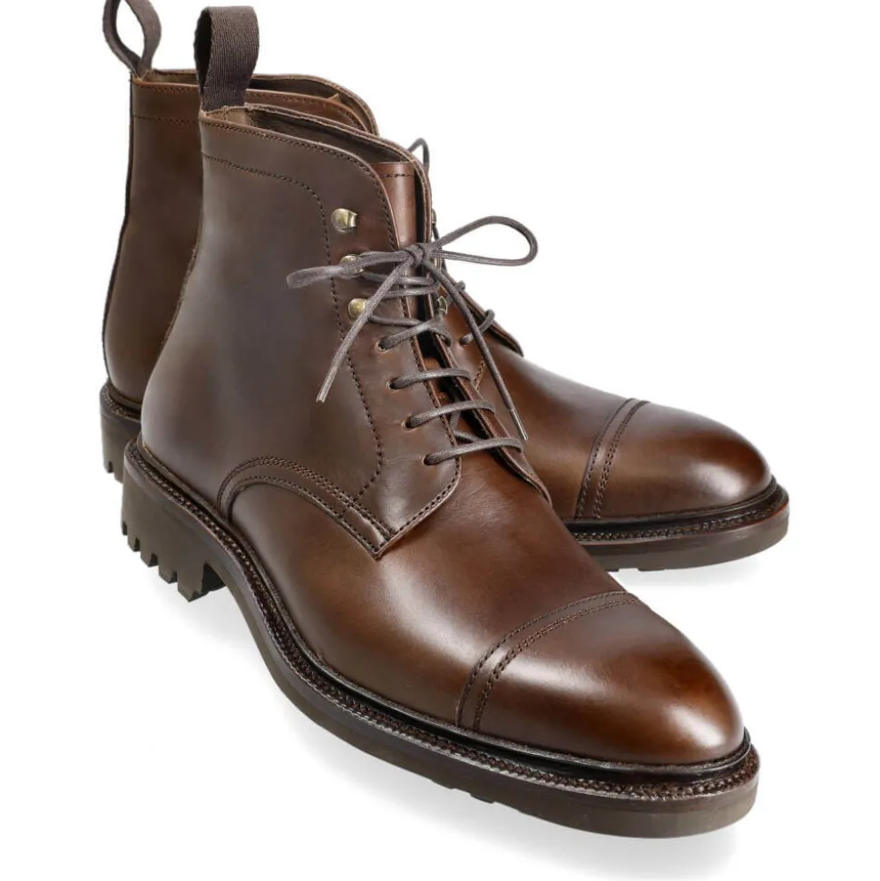 Men's Work Boots|Cap Toe Boots|Carmina CHROMEXCEL BOOTS 80179 SOLLER COMANDO SOLE BROWN