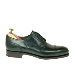 Cordovan Derby Shoes|Carmina CORDOVAN BLUCHER SHOES 80531 FOREST GREEN