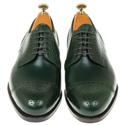 Cordovan Derby Shoes|Carmina CORDOVAN BLUCHER SHOES 80531 FOREST GREEN