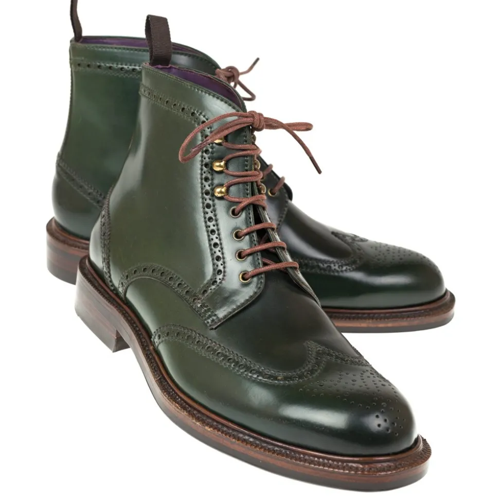 Cordovan Boots|Carmina CORDOVAN BOOTS 80277 LLUBI GREEN