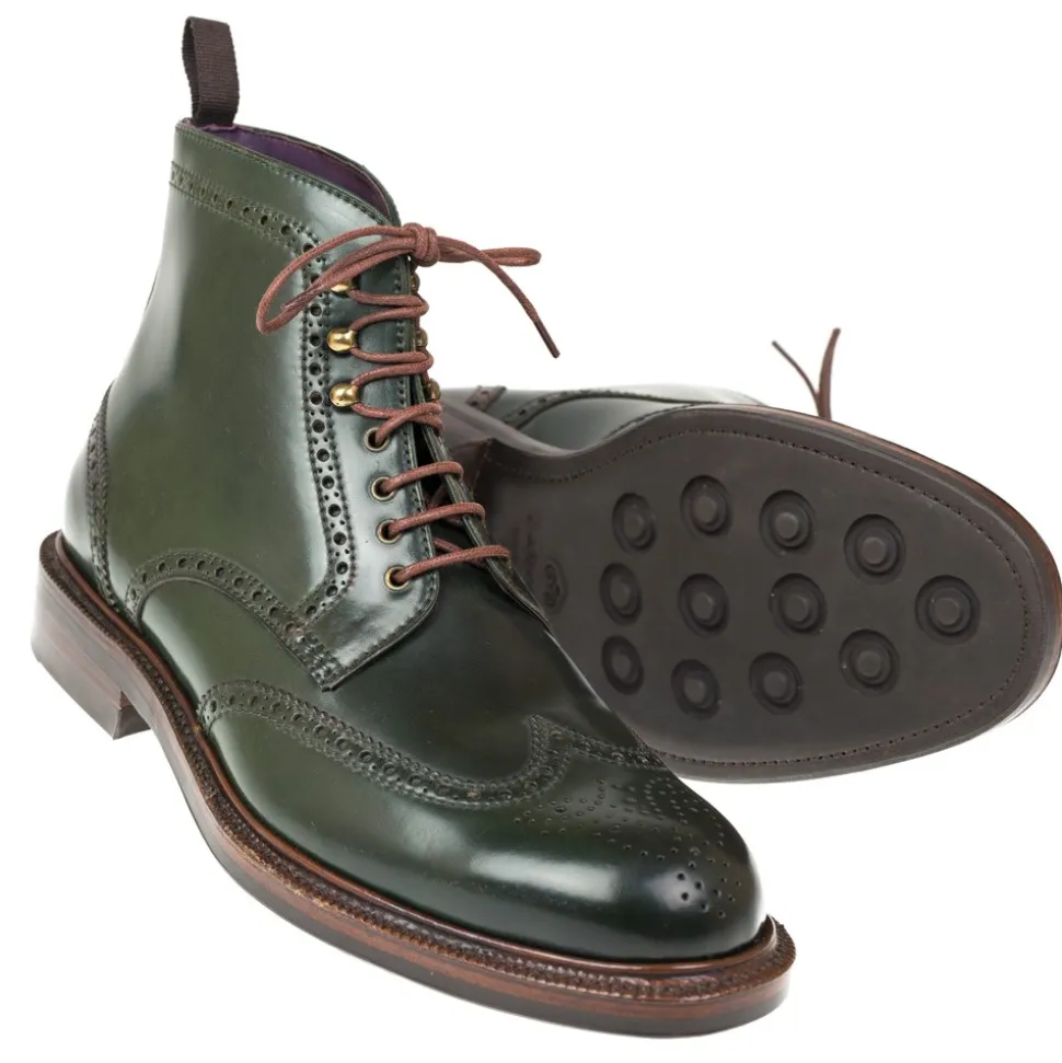 Cordovan Boots|Carmina CORDOVAN BOOTS 80277 LLUBI GREEN