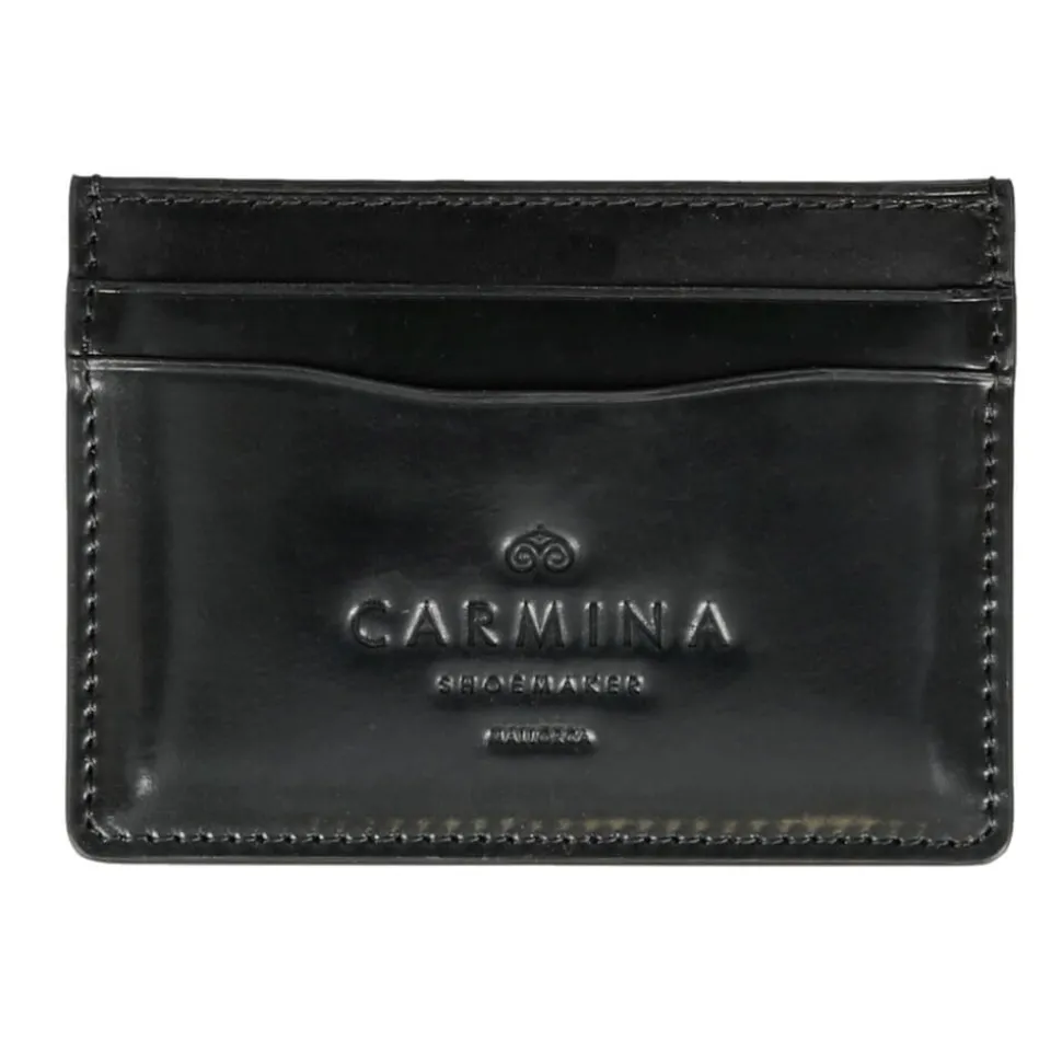 Card Holders|Card Holders|Carmina Cordovan card holder in BLACK