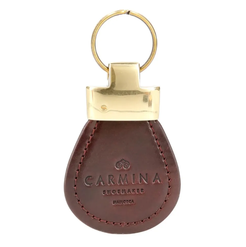 Leather Keychain|Carmina CORDOVAN KEYCHAIN BURGUNDY