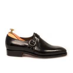 Single Monk Strap Shoes|Cordovan Monk Strap Shoes|Carmina CORDOVAN MONK STRAPS 80156 RAIN BLACK
