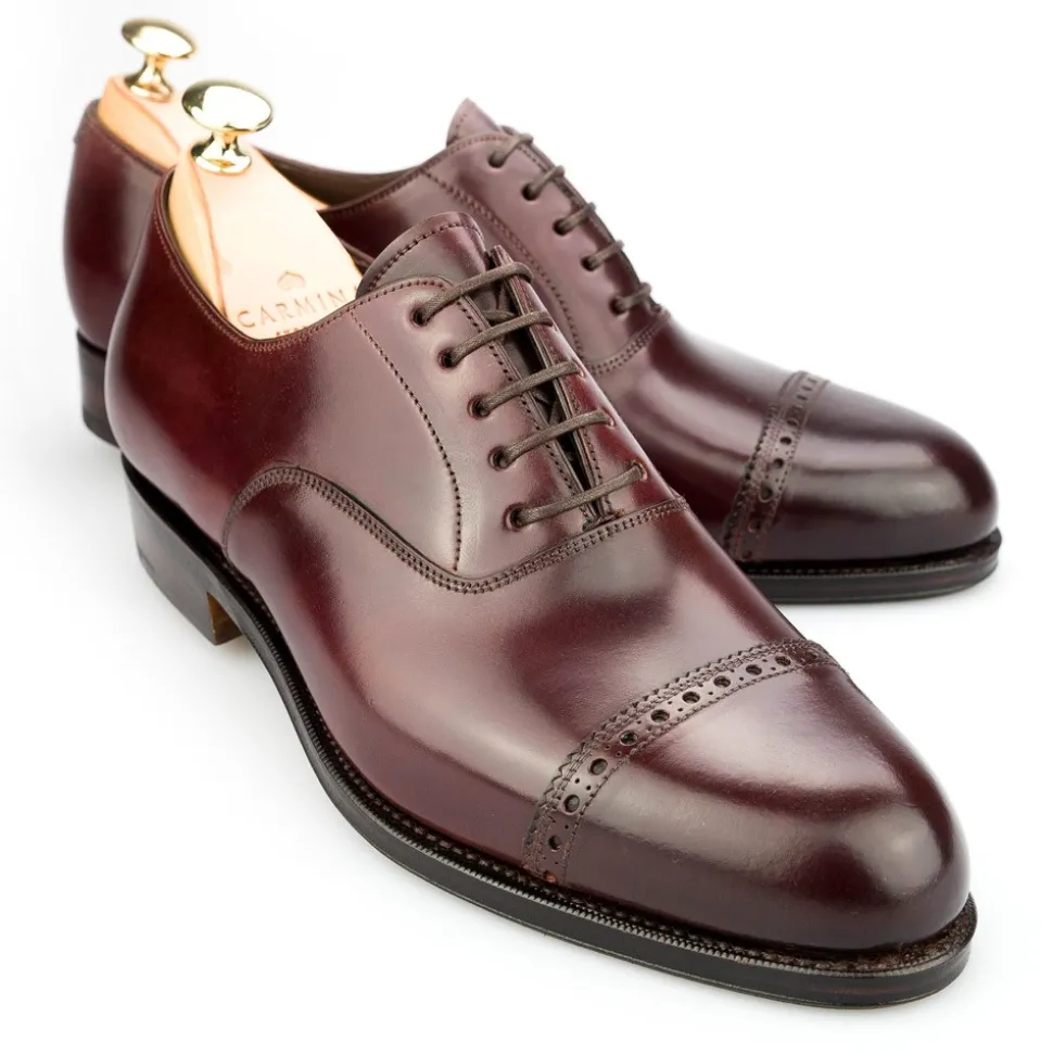 Cap Toe Oxfords|Cordovan Oxfords Shoes|Carmina CORDOVAN OXFORDS 762 FOREST