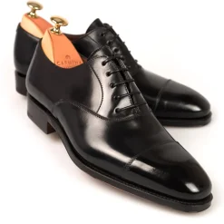 Cap Toe Oxfords|Cordovan Oxfords Shoes|Carmina CORDOVAN OXFORDS 80386 RAIN BLACK