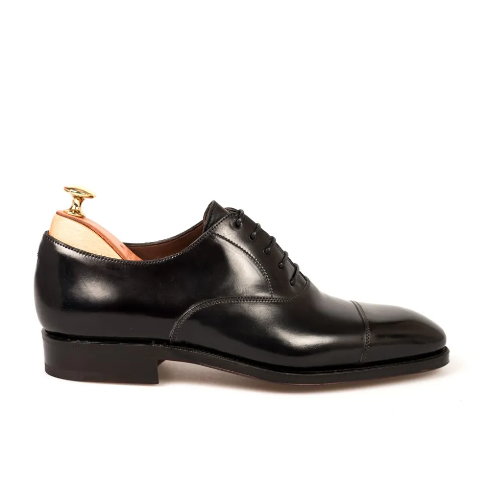Cap Toe Oxfords|Cordovan Oxfords Shoes|Carmina CORDOVAN OXFORDS 80386 RAIN BLACK