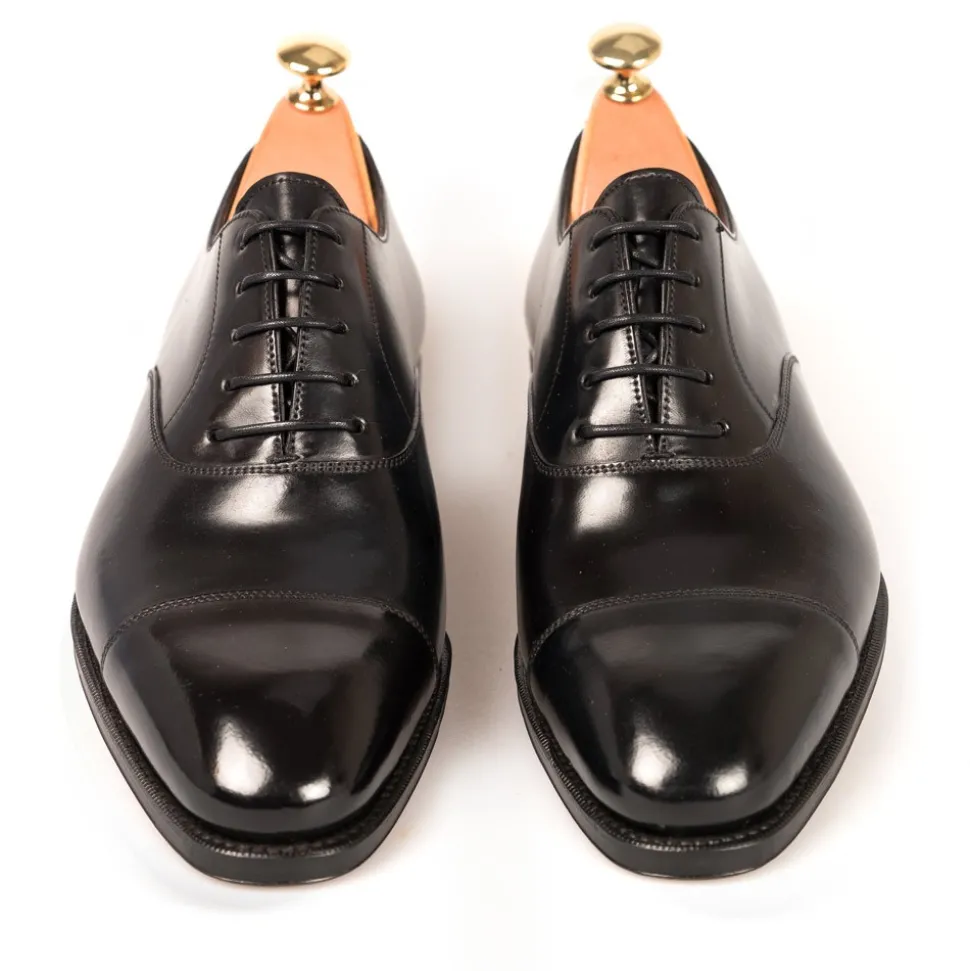 Cap Toe Oxfords|Cordovan Oxfords Shoes|Carmina CORDOVAN OXFORDS 80386 RAIN BLACK