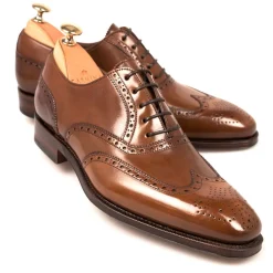 Wingtip Oxfords|Cordovan Oxfords Shoes|Carmina CORDOVAN OXFORDS 922 RAIN BOURBON
