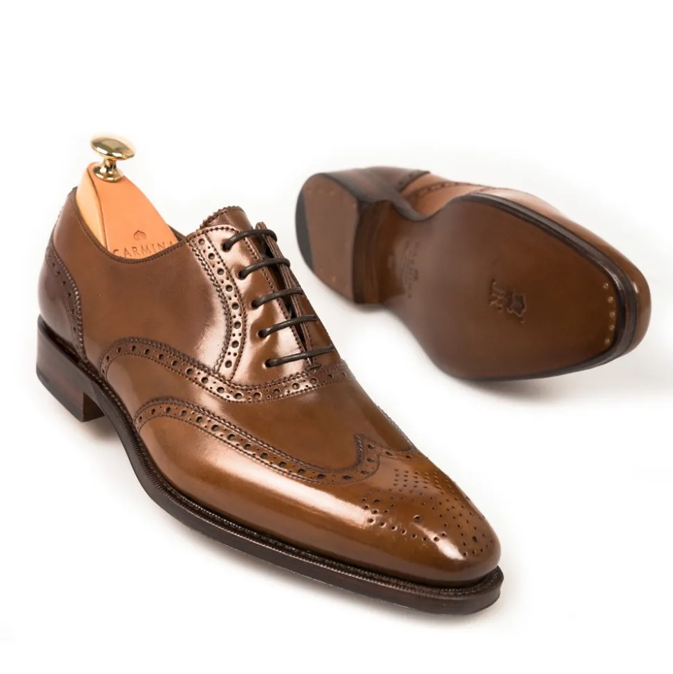 Wingtip Oxfords|Cordovan Oxfords Shoes|Carmina CORDOVAN OXFORDS 922 RAIN BOURBON