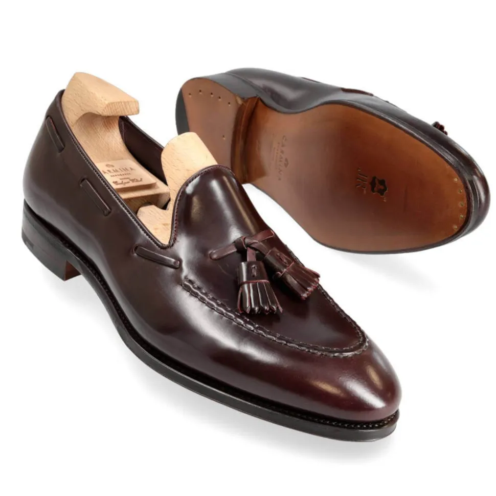 Tassel Loafers|Cordovan Loafers|Carmina CORDOVAN TASSEL LOAFERS 80481 UETAM BURGUNDY