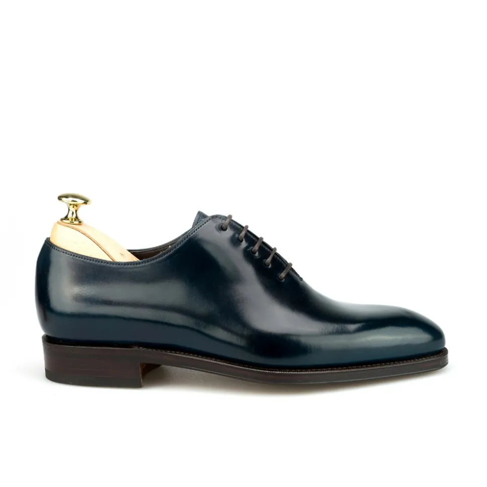 Cordovan Oxfords Shoes|Carmina CORDOVAN WHOLECUT 910 RAIN NAVY