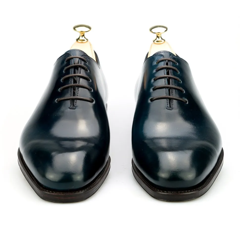 Cordovan Oxfords Shoes|Carmina CORDOVAN WHOLECUT 910 RAIN NAVY