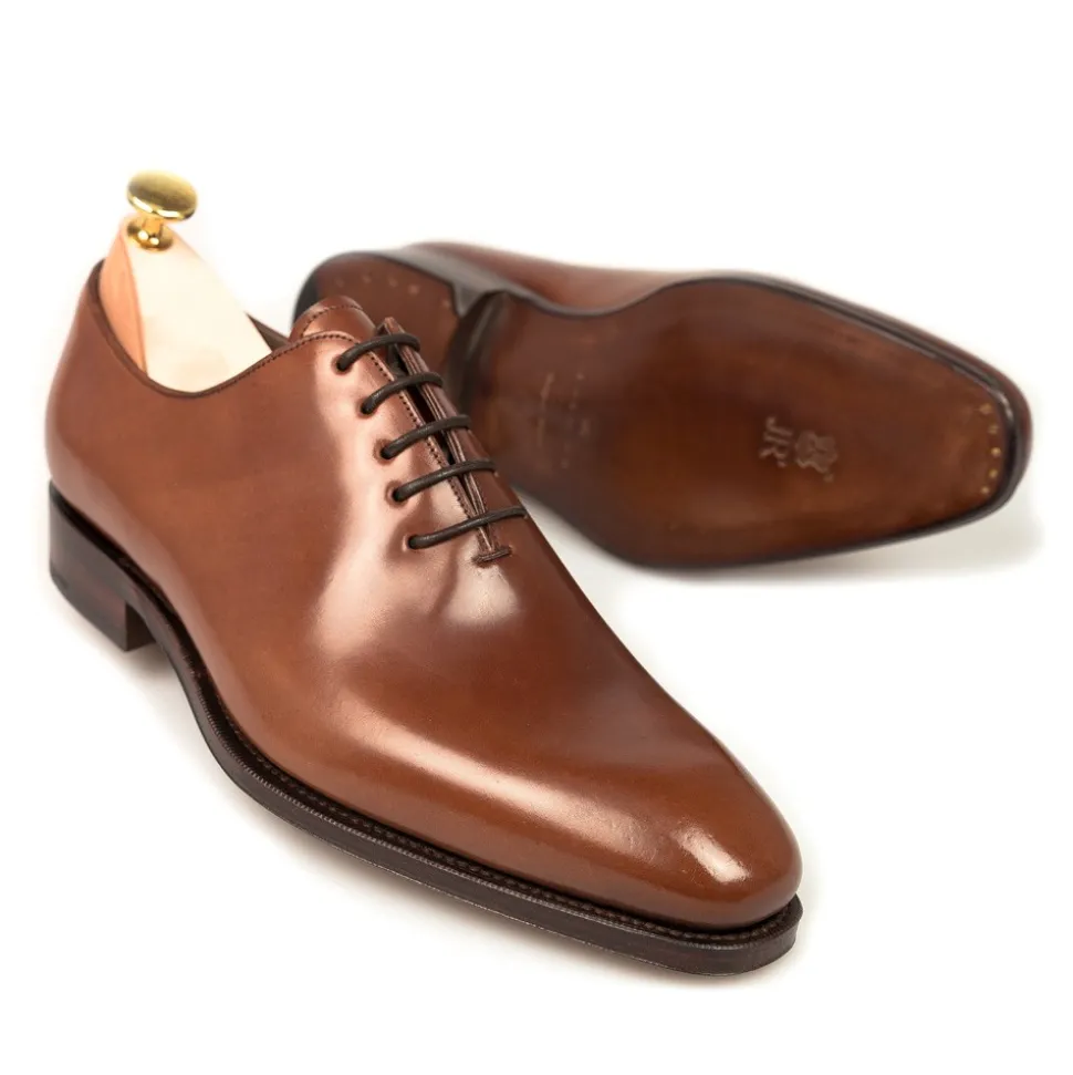 Wholecut Oxford|Cordovan Oxfords Shoes|Carmina CORDOVAN WHOLECUT OXFORD 910 RAIN BOURBON