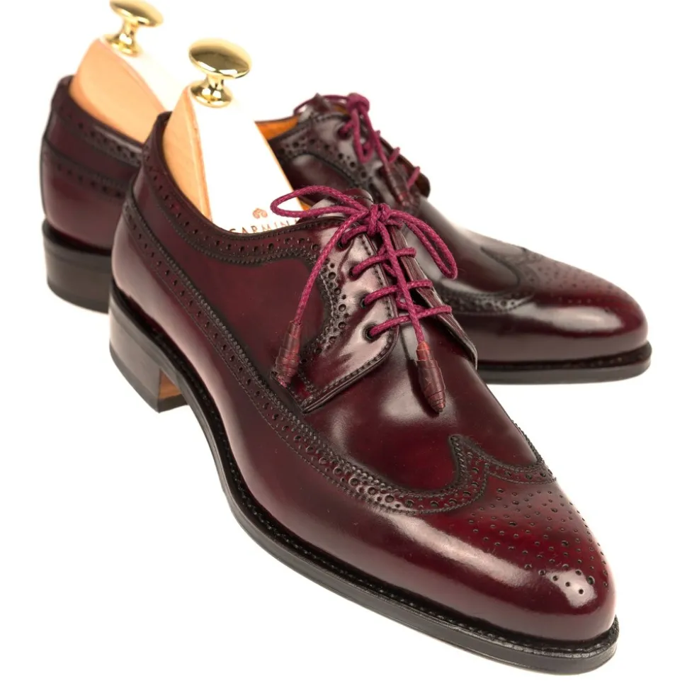 Women Cordovan|Wingtip Derby|Carmina CORDOVAN WOMEN SHOES 1428 MADISON BURGUNDY
