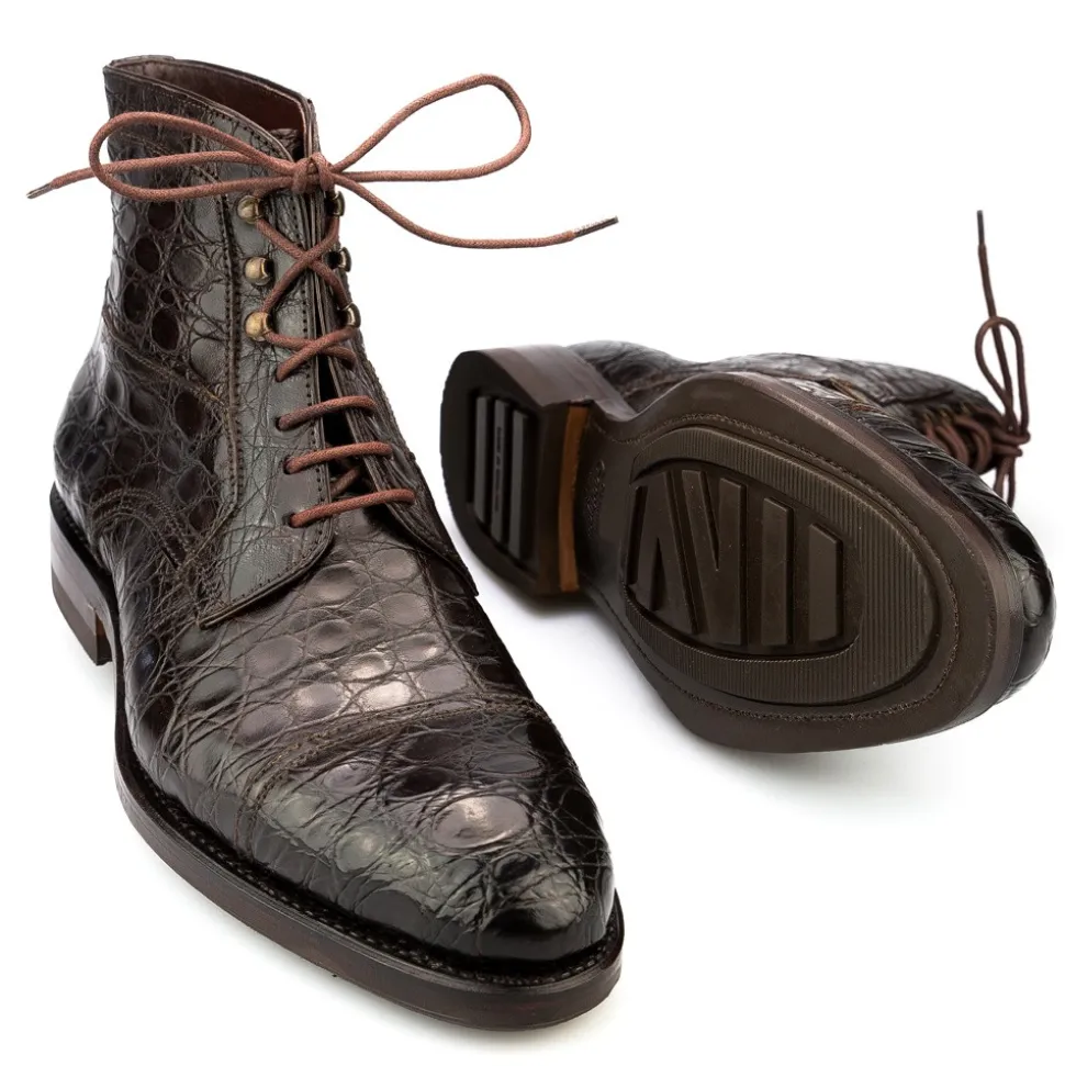 Crocodile Shoes|Men's Work Boots|Carmina CROCODILE ANKLE BOOTS 80207 SOLLER