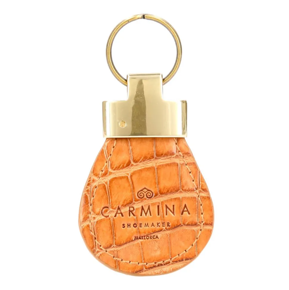 Leather Keychain|Carmina CROCODILE KEYCHAIN TANNED