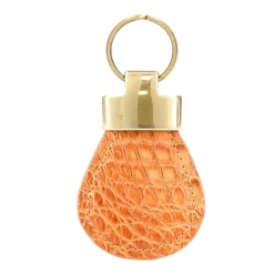 Leather Keychain|Carmina CROCODILE KEYCHAIN TANNED
