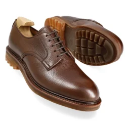 Plain Toe Blucher / Ptb|Carmina DERBY DRESS SHOES 80777 CALVIA BROWN