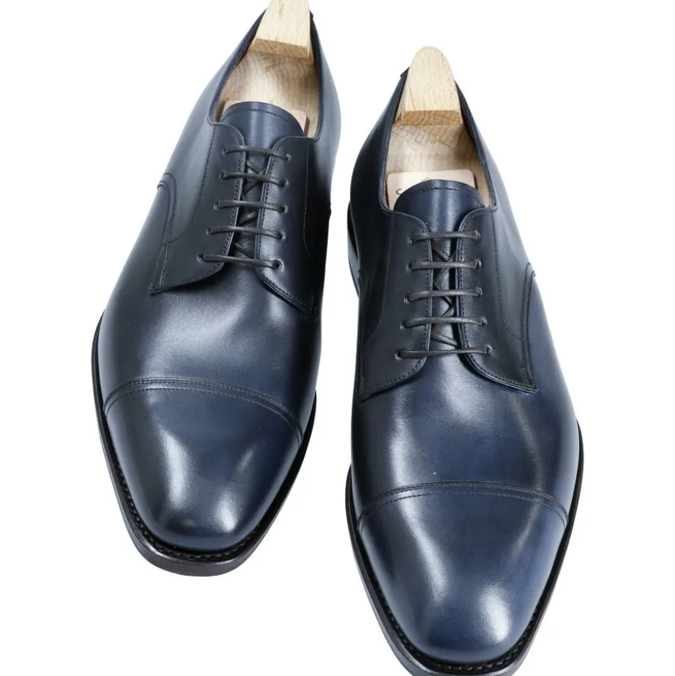 Cap Toe Derby|Carmina DERBY SHOES 80444 RAIN NAVY