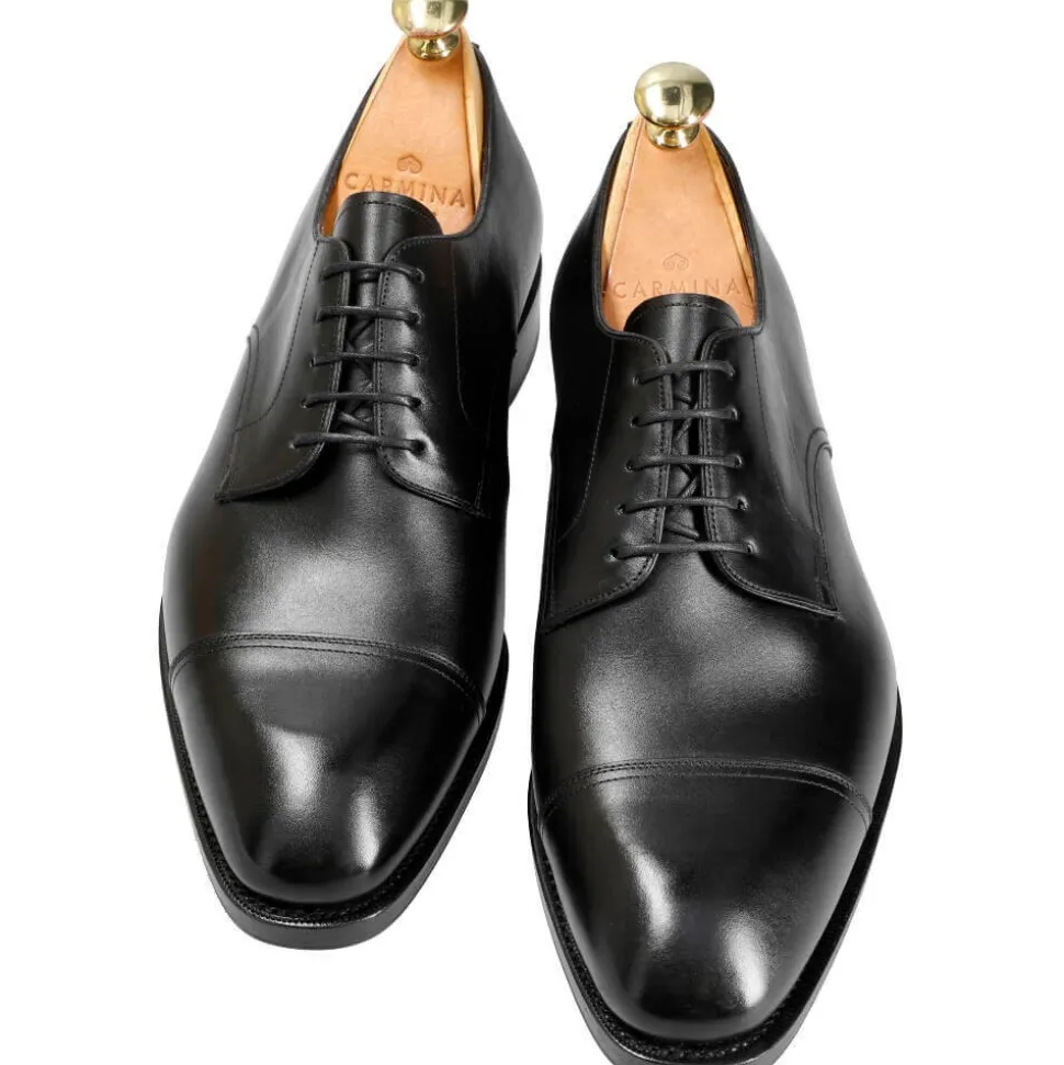 Cap Toe Derby|Carmina DERBY SHOES 80444 RAIN EEE BLACK