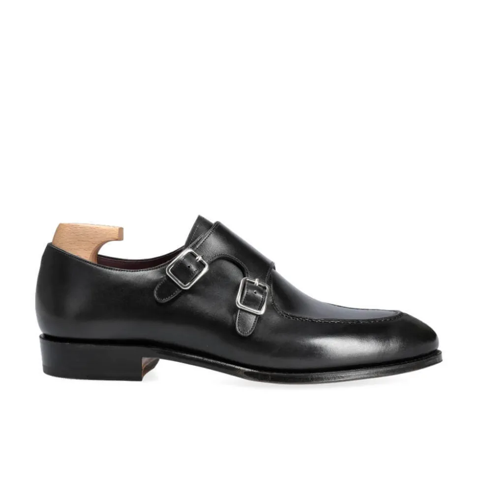 Double Monk Strap Shoes|Carmina DOUBLE MONK STRAP 80876 INCA BLACK