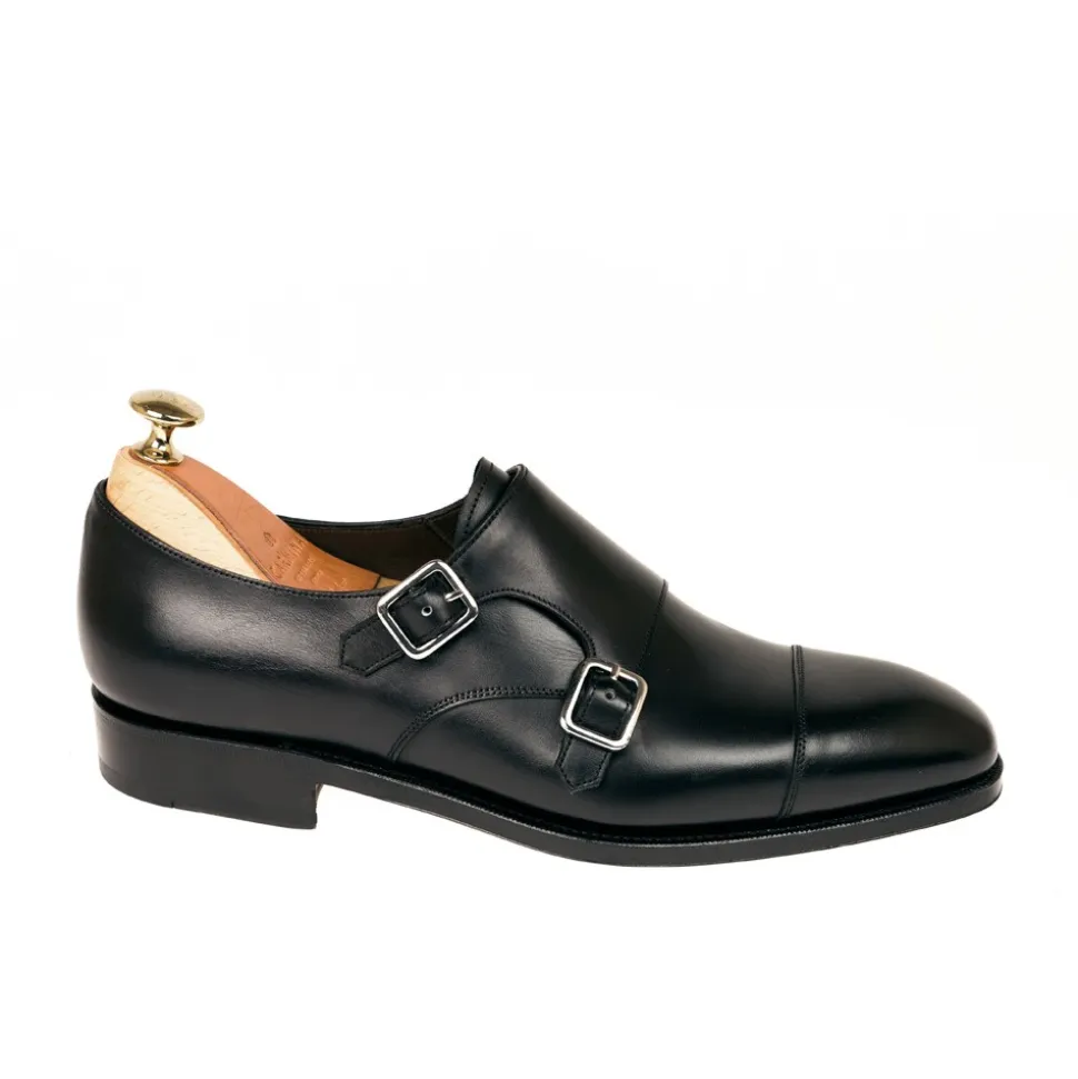 Double Monk Strap Shoes|Carmina DOUBLE MONK STRAPS 10003 RAIN EEE BLACK