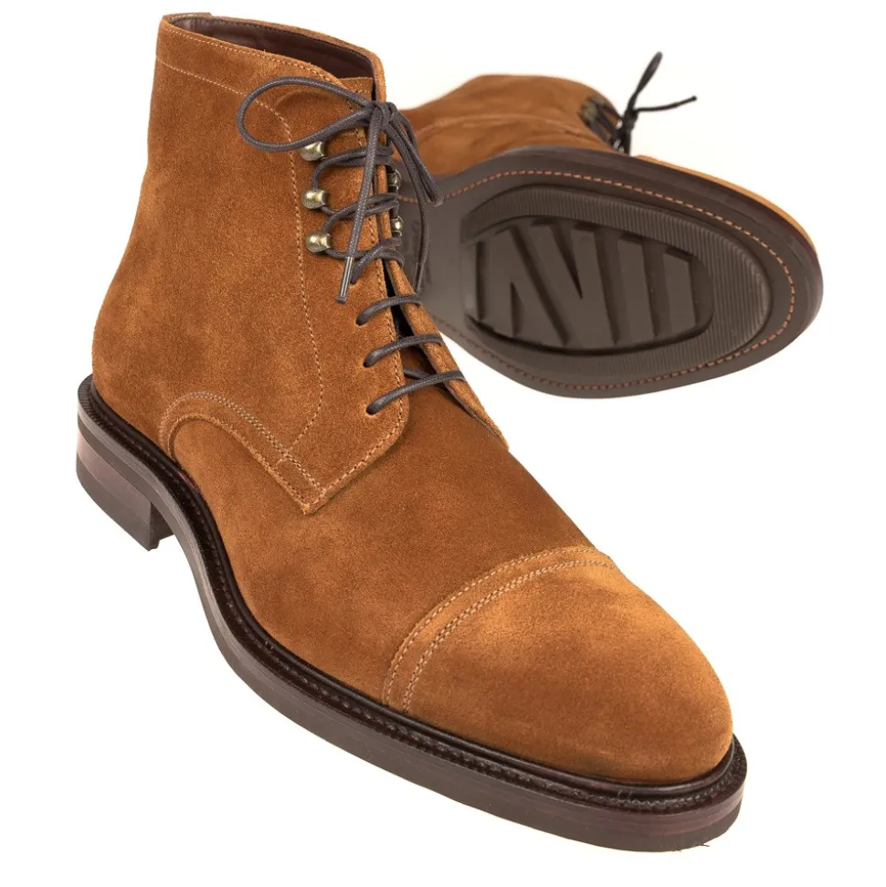 Men's Work Boots|Cap Toe Boots|Carmina DRESS BOOTS 80179 SOLLER TOBACCO
