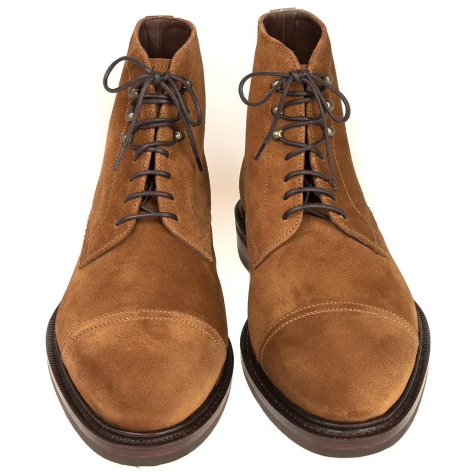 Men's Work Boots|Cap Toe Boots|Carmina DRESS BOOTS 80179 SOLLER TOBACCO