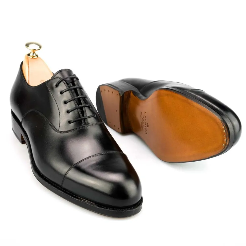 Cap Toe Oxfords|Carmina DRESS OXFORDS 732 FOREST BLACK