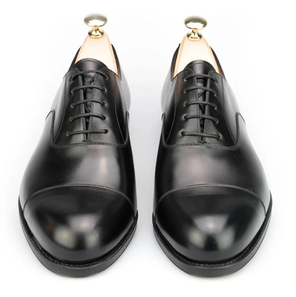 Cap Toe Oxfords|Carmina DRESS OXFORDS 732 FOREST BLACK