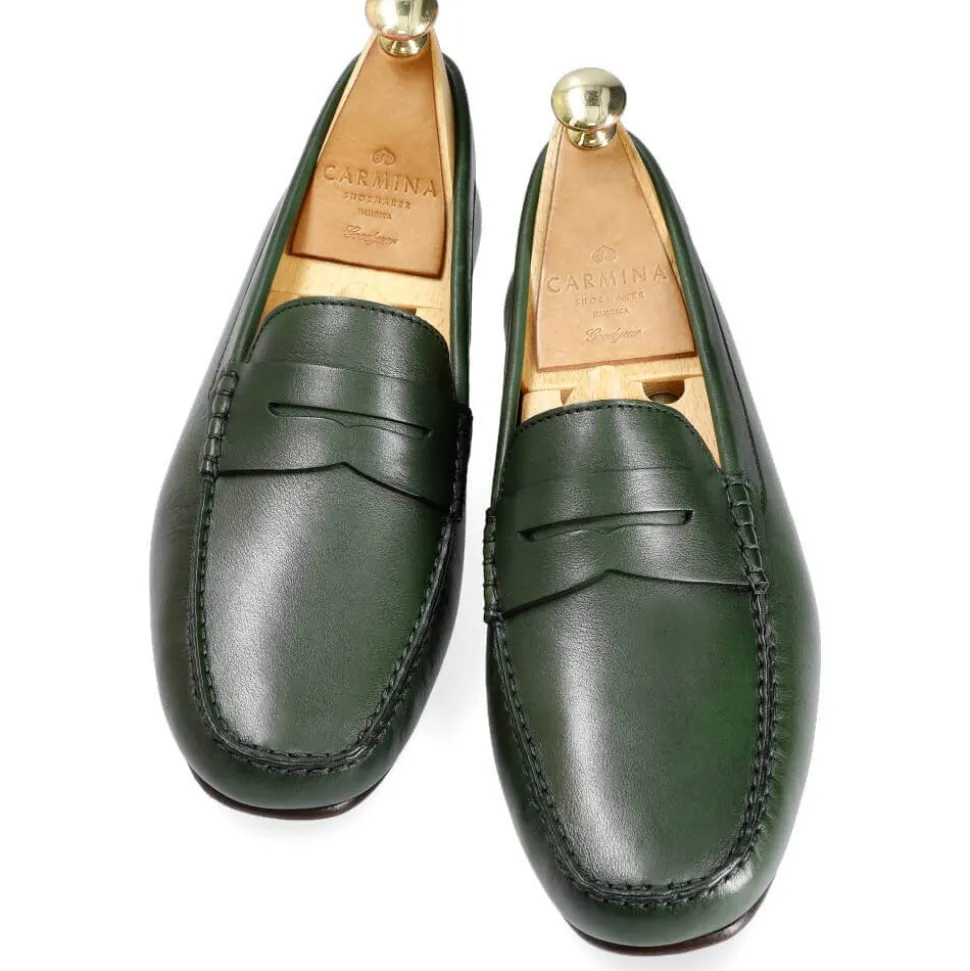 Driving Loafers|Carmina DRIVING LOAFERS 80852 MARIVENT GREEN
