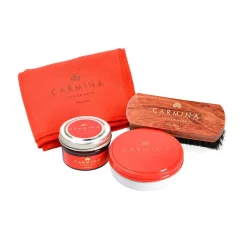 Quality Shoe Care|Quality Shoe Care|Carmina ESSENTIAL SHOE CARE KIT CORDOVAN BURGUNDY