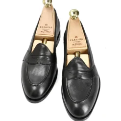 Penny Loafers|Carmina FULL STRAP PENNY LOAFERS 1861 DRAC BLACK