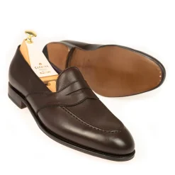 Penny Loafers|Carmina FULL STRAP PENNY LOAFERS 80372 UETAM EE BROWN