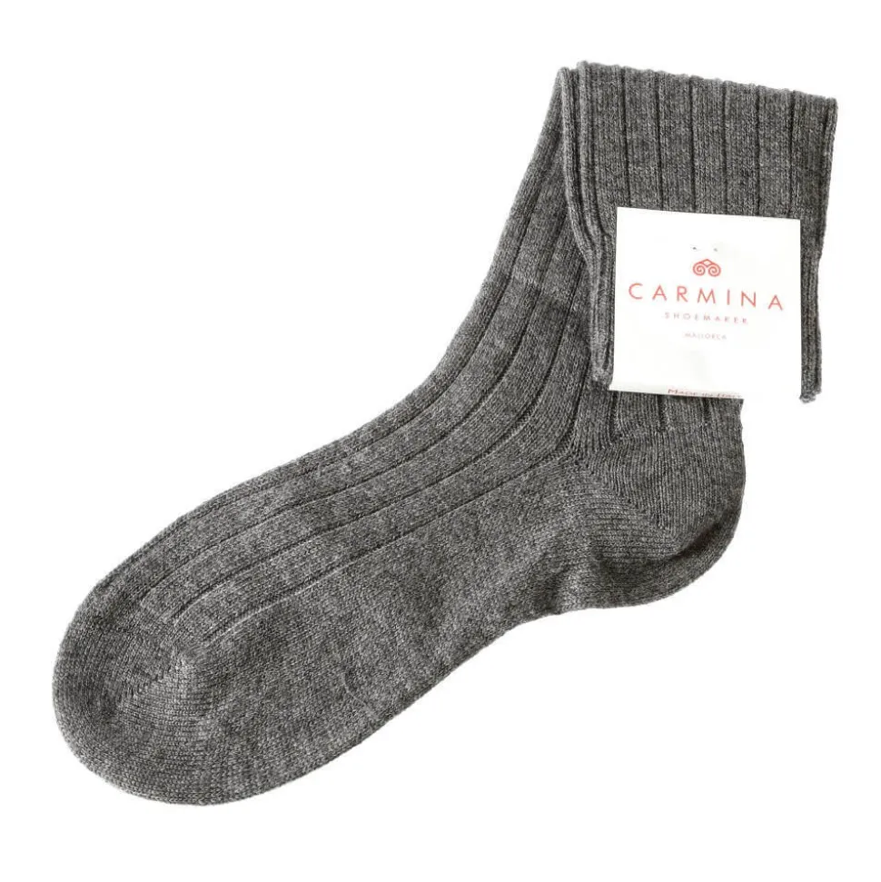 Socks|Carmina Grey wool and cashmere socks DARKGRAY